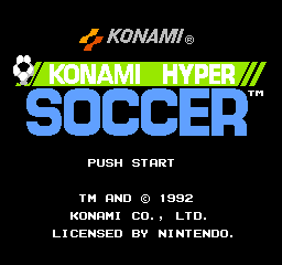 Konami Hyper Soccer Title Screen